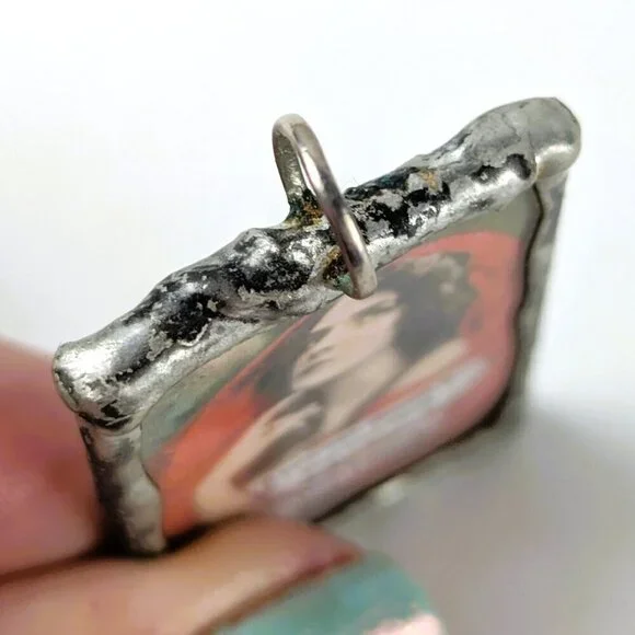 Vintage Artisan Dream Quote Metal Pendant - Picture 3 of 4